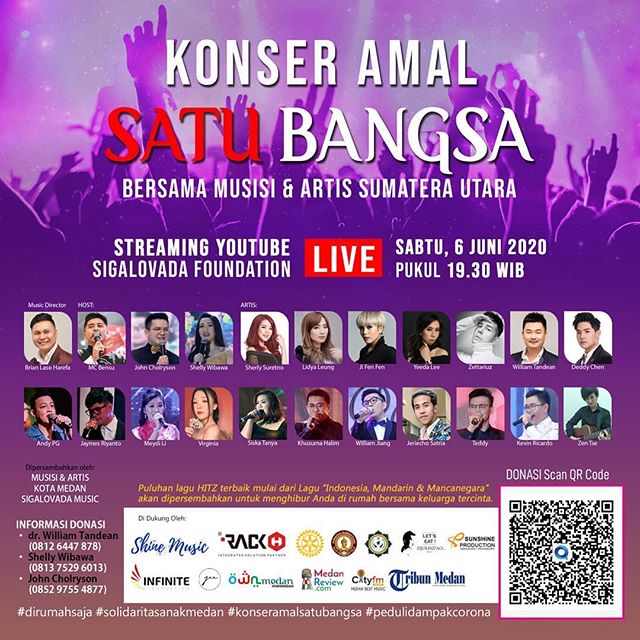 Konser Amal Satu Bangsa Bersama Musisi dan Artis Kota Medan